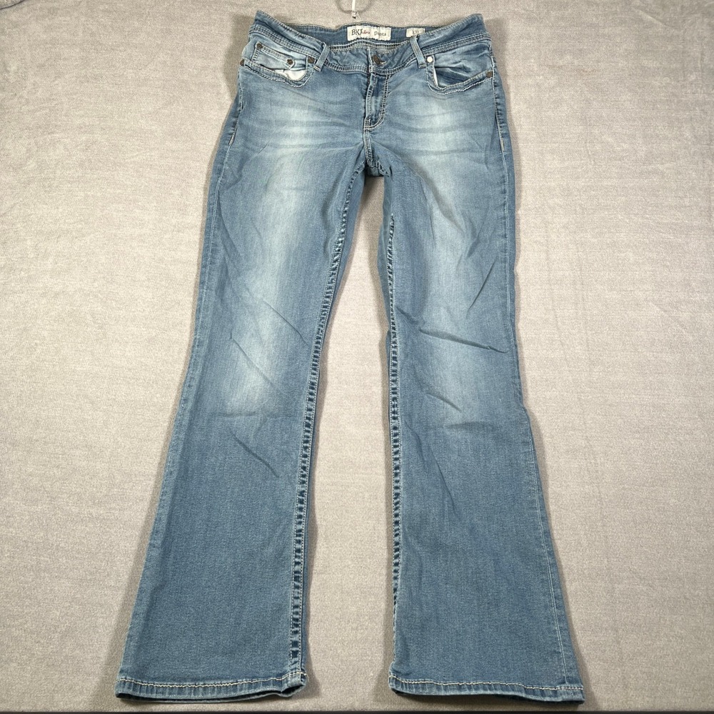 BKE Dakota Bootcut Low Rise Jeans Men 33 Blue Cotton Lyocell Stretch